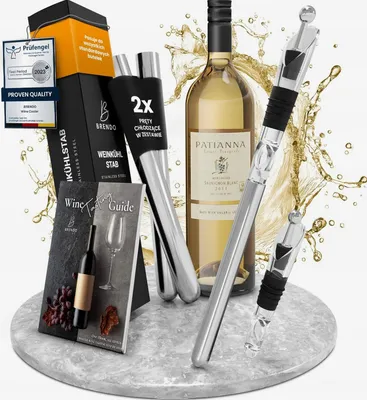 Produktbild von Kühlstab Set Edelstahl Wein Zubehör 2 Stück