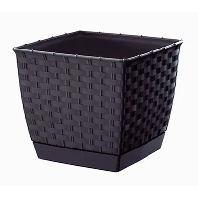 Image de Květináč hranatý RATOLLA SQUARE 25 cm - barva: antracit