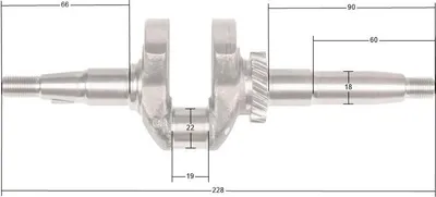 Obrázok produktu pre Loncin LC2000i LC148F kľukový hriadeľ ORIGINÁLNY DIEL 130290374-0001