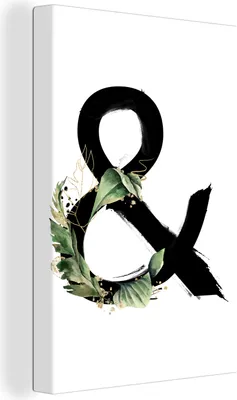 Produktbild von OneMillionCanvasses® - Leinwandbilder - 90x140 cm, Schwarz & Weiß - Zeichen &, Wandbilder Kunstdruck Wanddekoration - Wandschmucke - Schlafzimmer