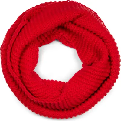 Produktbild von styleBREAKER Uni Strick Loop Schal Einfarbig mit Wellenmuster, warmer Winter Strickschal, Schlauchschal 01018169