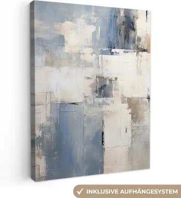 Produktbild von MuchoWow® - Leinwandbilder - Aquarell - Abstrakt - Kunst, Wandbild, Wanddeko Bilder Wohnzimmer, 60x80cm