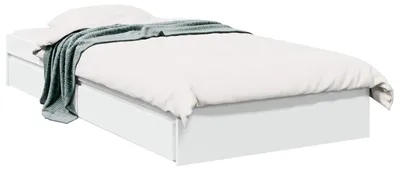 Image de vidaXL Sommier avec rangement Blanc 80 x 200 cm Panneau de particules