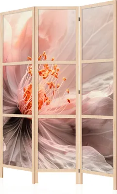 Produktbild von LUMASOUL Paravent einseitiger, Paravent Raumteiler Innen, Blumen Motiv, 135x172 cm