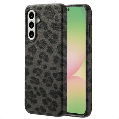 Produktbild von Selencia Sabi Backcover Leopardenmuster mit MagSafe Samsung Galaxy A56 - Midnight Black