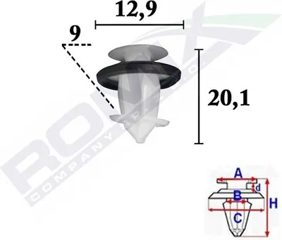 Immagine prodotto di Clip Per Tappezzeria Toyota Corolla, C-Hr 13-