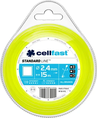 Obrázek produktu pro Cellfast STANDARD Čtvercová struna pro sekačky na trávu - 2,4 mm x 15 m