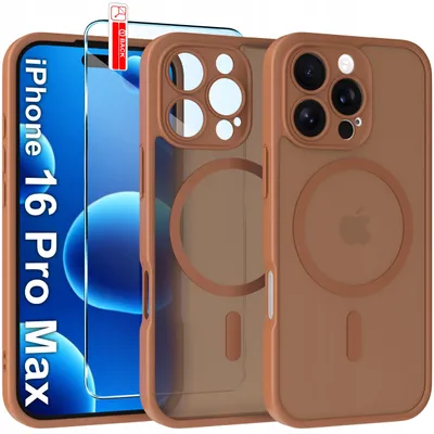 Obrázok produktu pre Matné magnetické puzdro pre iPhone 16 Pro Max | Kompatibilné s MagSafe, odolné + sklo