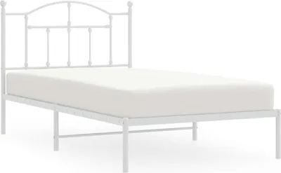 Obrázek produktu pro vidaXL Postel s čelem kovová bílá 100x190 cm