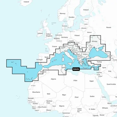 Produktbild von Garmin Navionics Vision+™ Seekarten Für Das Mittelmeer Und Das Schwarze Meer Mehrfarbig  Mehrfarbig One Size
