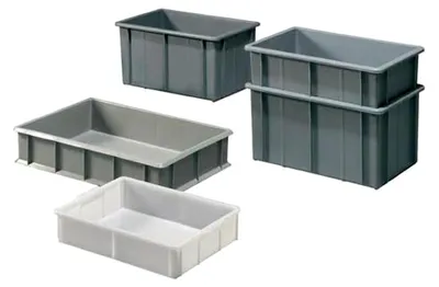 Produktbild von Transportstapelbehälter grau 20 l L600xB400xH123mm Wände/Boden geschlossen PE