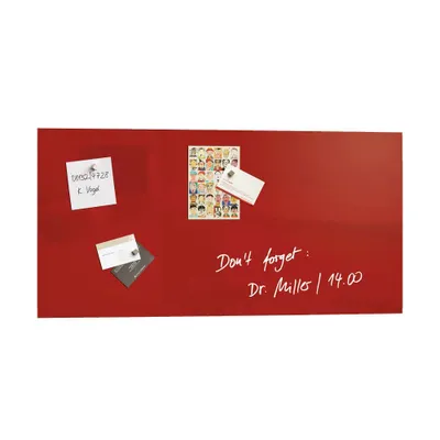 Produktbild von SIGEL GL147 Glas-Magnettafel / Magnetboard Artverum, 46x91 cm, rot