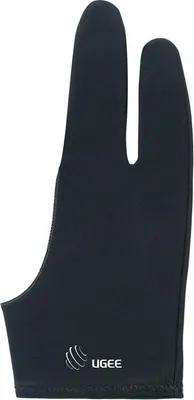 Produktbild von Zeichenhandschuh M Schwarz 1 Stk. beidhändig für digitales Zeichnen mit Reibungsreduzierung