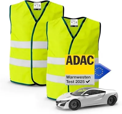 Produktbild von 3 in 1 Set Auto Erste Hilfe Kit - KFZ-Verbandskasten, Warnweste, Warndreieck - Pannenset & Unfallzubehör für PKW