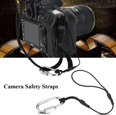 Image de Lazmin112 Courroie de l'appareil photo-SÉCURITÉ AVEC CLAMP/HOLDER-HAKEN, COMPATIBLE POUR LES APPAREILS DSLR SANS MIROIR, Fournit une connexion sécurisée entre la courroie de l'appareil photo et l'appareil photo
