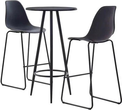 Produktbild von 3-tlg. Bar-Set Kunststoff Schwarz