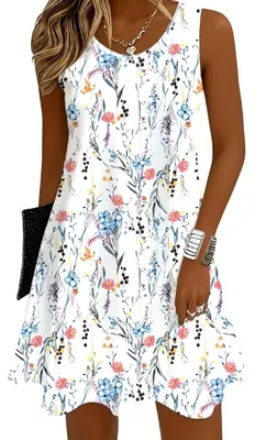Produktbild von Currero Leinenkleid Damen Weiß 4 M