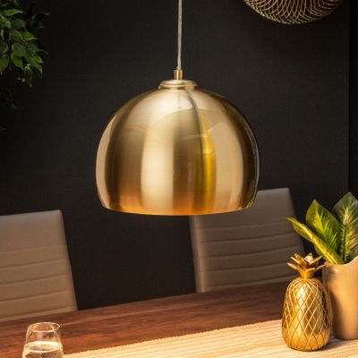 Moderne Design Hängeleuchte GOLDEN BALL 30cm gold Hängelampe höhenverstellbar Pendelleuchte E27