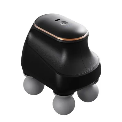 Produktbild von Massagegerät, Tragbares Elektrisches Massagepistole, mit 4 Massageköpfen,5 Geschwindigkeiten, 3 Aufsätzen, wiederaufladbar über USB