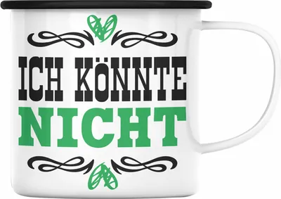 Produktbild von Trendation - Ich Könnte Nicht Ich Hasse Jeden Emaille Tasse Becher Emaille Emaille Tasse Katzen Lustig Spruch Geschenk Frauen Männer Morgenmuffel (Schwarz)