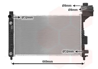 Produktbild von VAN WEZEL 30002248 Kühler Wasserkühler Motorkühler passend für MERCEDES-BENZ A-Klasse (W168)