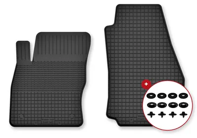 Image de Tapis avant en caoutchouc pour Audi A8 D5 2017-2022 – 2 pièces, noirs, semi-universel, adapté