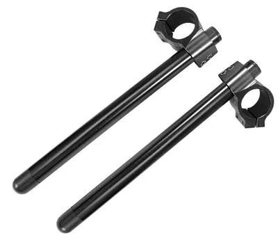 Zdjęcie produktu dla Uniwersalny zestaw kierownic i widelców do motocykli, 43 mm, z aluminiowymi uchwytami (czarny)
