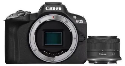 Zdjęcie produktu dla Canon EOS | R50 | Obiektyw RF-S 18-45mm F4.5-6.3 IS STM | Czarny
