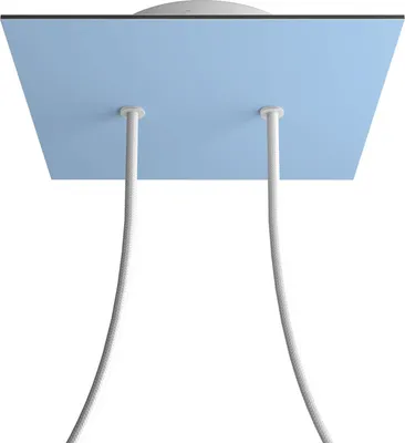 Image de Creative-Cables Rosace Rose-One carrée, 200 mm, avec 2 trous centraux et 4 trous latéraux