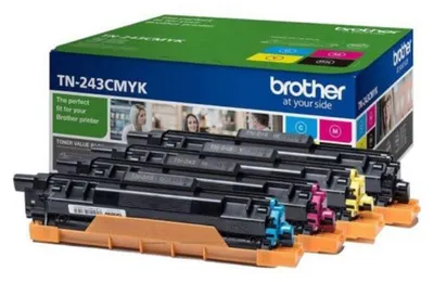 Brother Multipack Toner TN-243, für Brother Drucker, 4 x ca. 1.000 Seiten, BK/C/M/Y