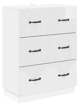 Produktbild von "2026 Moderne"Schubladenschrank/Sideboard(1 pc) klassische - Hochglanz Weiß 66x34,5x87cm - Kommoden DEMöbel882166