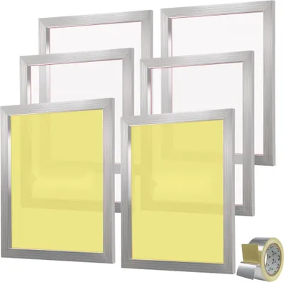 Zdjęcie produktu dla Prasa do sitodruku - Maszyna do sitodruku 50,8x61 cm - 305 oczek - 6 ram sitodrukowych - Wysokiej jakości sprzęt do druku na tekstyliach