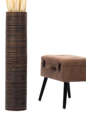 Produktbild von Leewadee Hohe Bodenvase 85 cm aus Mangoholz in braun