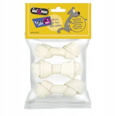 Obrázek produktu pro Přírodní zauzlovaná kost pro psy 11cm 3 ks