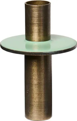 Produktbild von IB Laursen Kerzenhalter FLASCHENSTECKER 2-Farbig HELLGRÜN Gold für 1 DÜNNE Kerze