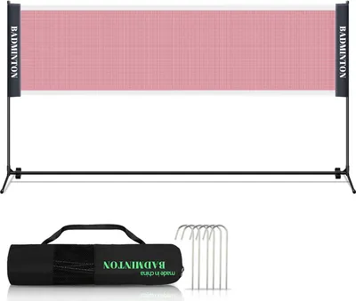 Image de Filet de badminton Jopassy réglable en hauteur Filet de tennis Filet de badminton Filet de volley-ball Filet d'entraînement portable avec sac de transport 410 cm de large