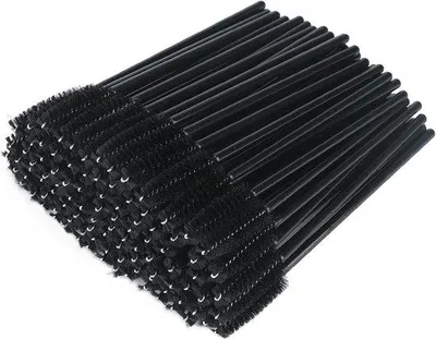 Produktbild von Famanu Wimperbürsten für Mascara und Augenbrauen - 100 Stück, schwarz
