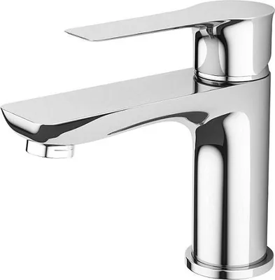 Immagine prodotto di Miscelatore verticale design per lavabo con tappo click-clack cromo