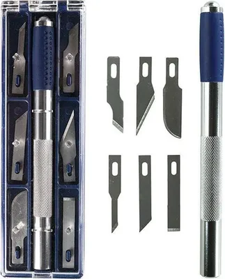 Immagine prodotto di Coltello da modellismo per hobby 6 lame Custodia in titanio