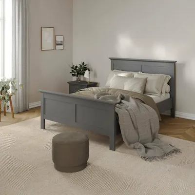 Image de Clan - Lit Simple, Gris, Dimensions Matelas 150x200 cm