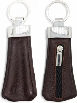 Produktbild von r Leder-Schlüsselanhänger – Keycase-Ring – Mit Reißverschlussfach