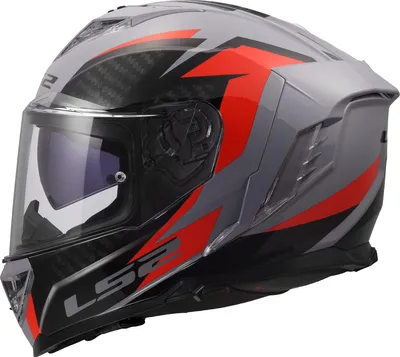 Produktbild von LS2 FF818 STORM III DYNAMO Integralhelm XL in grau/rot