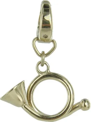 Produktbild von Fossil JF00959710 Charm-Anhänger Waldhorn Edelstahl Gold-Ton