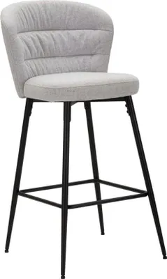 Zdjęcie produktu dla FURNLUX Stołek barowy Losanna Grey 52cm (2 sztuki) / Kolor główny: Szary / Wymiary: 52 x 108 x 59 cm