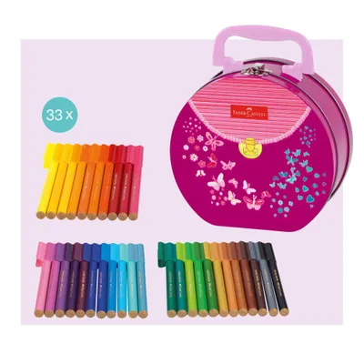 Zdjęcie produktu dla FABER-CASTELL długopisy z włóknistą końcówką CONNECTOR PEN, 33-pak torebka