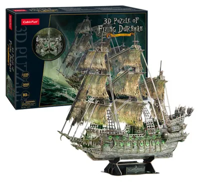 Image de Puzzle 3D CubicFun Le Hollandais Volant 360 pièces avec lumières LED