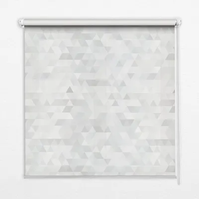 Produktbild von Seitenzug-Rollo Fensterrollo Jalousie - Lichtdurchlässig Springrollos - 80x240 cm - Graues Dreiecksmuster