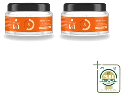 Zdjęcie produktu dla 2 sztuki Taft Men Power Gel Maxx Power 8 - opakowanie 250 ml - zestaw ekonomiczny