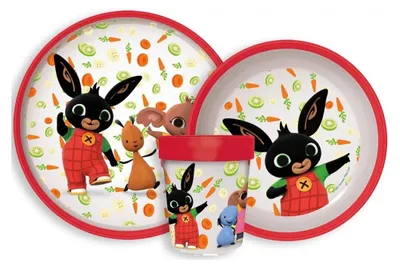 Produktbild von Bing Happy Carrots rutschfestes Geschirrset,
