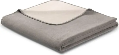 Produktbild von Biederlack Plaid mit Zierstich Doubleface Farbe graphit-rauch Größe 150 x 200